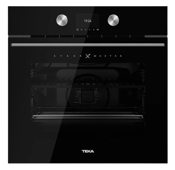 horno SteakMaster de cristal negro con marco inox