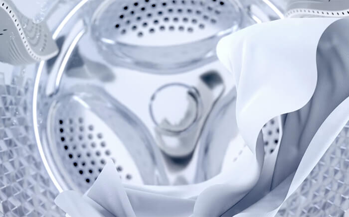 Барабан стиральной машины Teka с белой одеждой