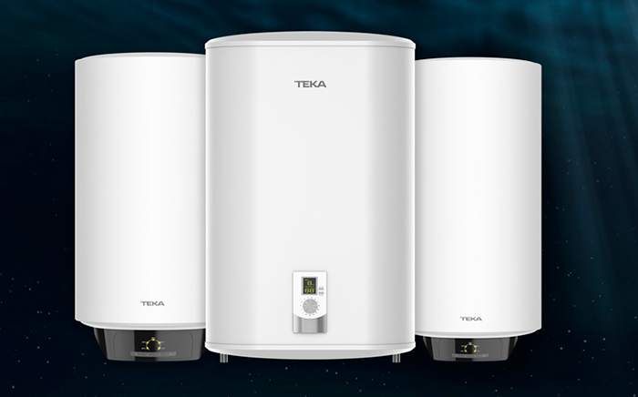 tres termos electricos con fondo negro