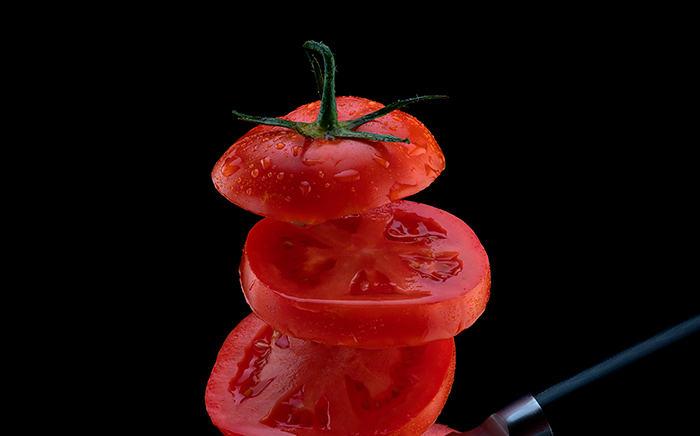 tomate cortado en rodajas