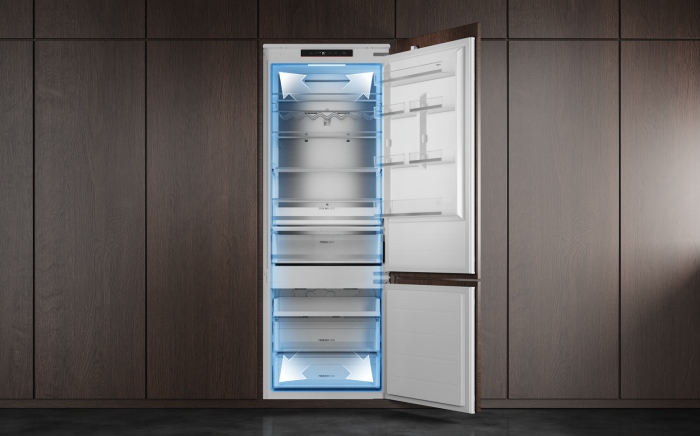 Frigorífico In-Line slot-in de Teka con instalación enrasada y máxima capacidad interior en menos espacio
