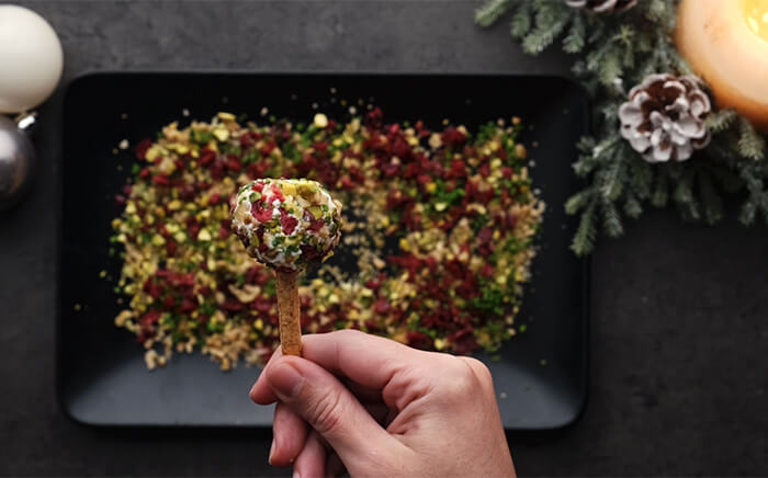 Christmas snack ready to be cooked in the oven