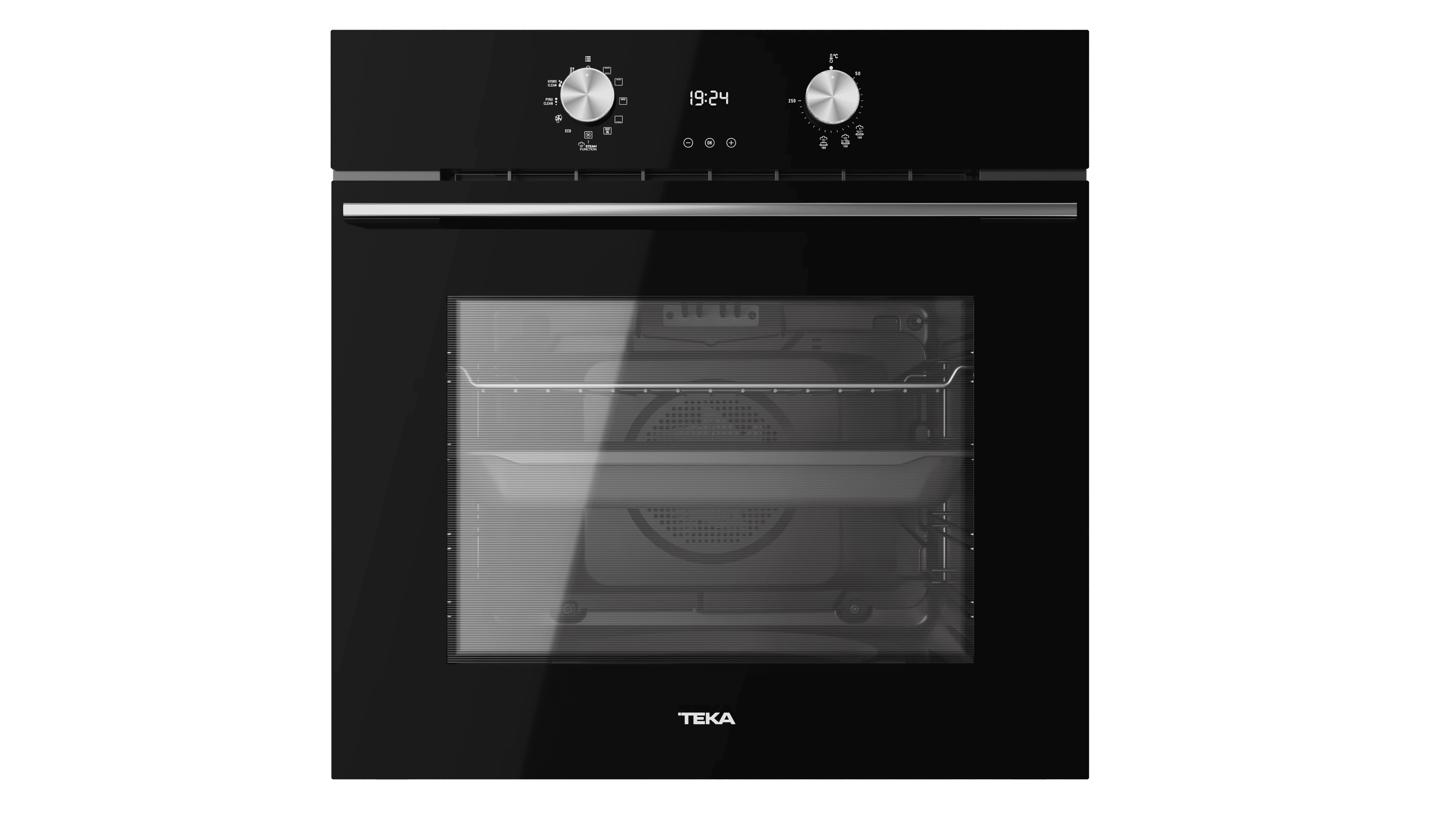 Multifunction pyrolytic oven with EasySteam system and 8 cooking functions