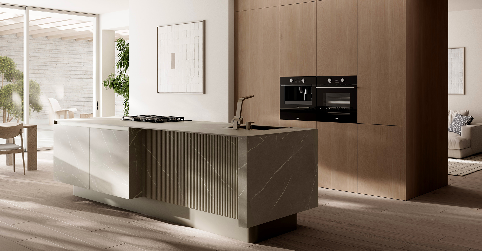 Teka-horizontal-design-layout oven in white kitchen teka van gogh edition