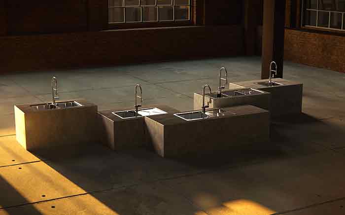 Brooklyn sinks by Teka with industrial desing inspired by old New York's factories