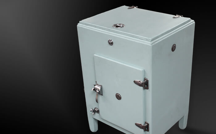 Old white refrigerator from the XX Century