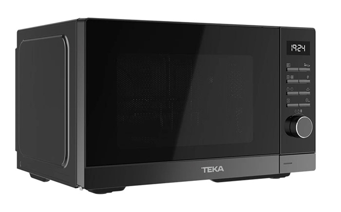 Free standing black microwave with AirFry function and 23L capacity by Teka