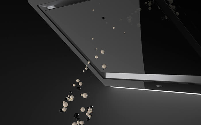 Air particles absorbed by Teka hood