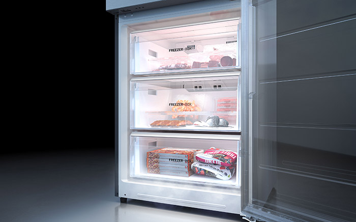 XL drawers in a Teka fridge for bulky items