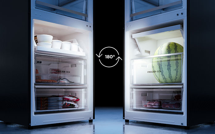 Flipbox drawer from new fridge-freezer combi by Teka